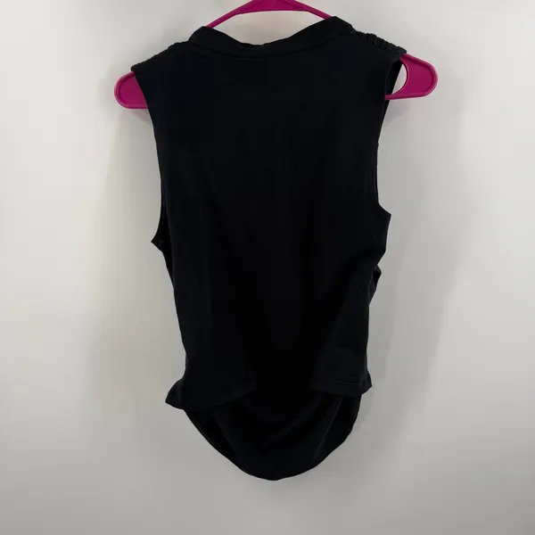 LNA Amani Tank Top SZ Medium NWT Midnight Sky Ruched Sleeveless Square Neck - Image 3