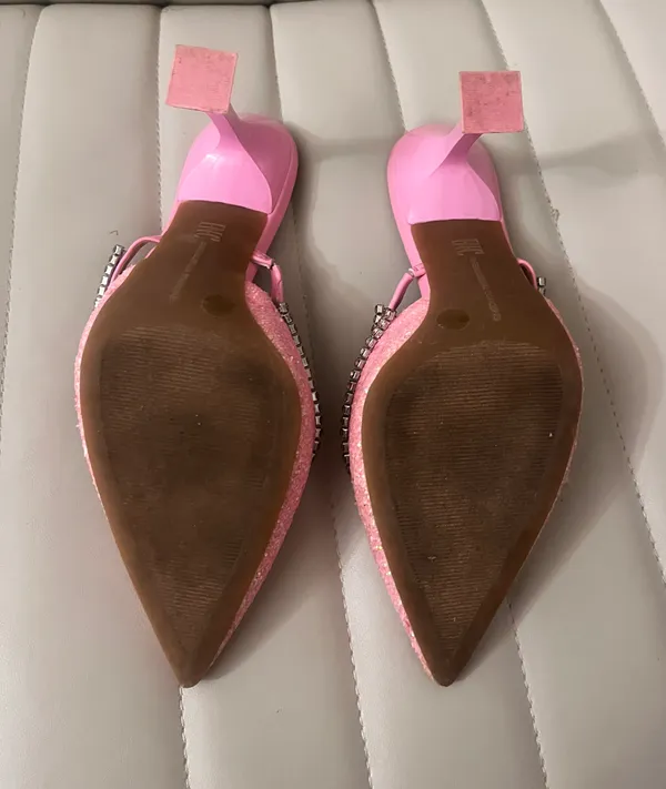 International Concepts Sparkly Pink Pointy Heels Rhinestones Barbie birthday heels Valentine’s Day shabby chic - Image 4