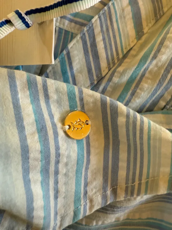 Southern Tide NWT Seersucker Blue and White Striped Tunic Shirt,Dress or Coverup - Image 6