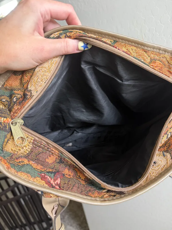 Vintage dog patterned handbag Multiple - Image 3