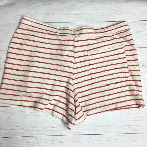 NWT aerie Red and Ivory Striped Shorts Size Medium - Image 8