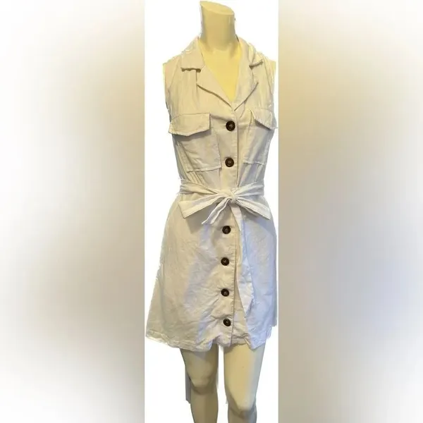 ✨HP✨VICI Vital Style Pocketed Utility White Sz Large Dress✨ - Image 3