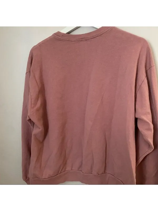 Blank Paige Sweatshirt Crewneck Weekend Graphic Pink Casual Athleisure Trendy - Image 4