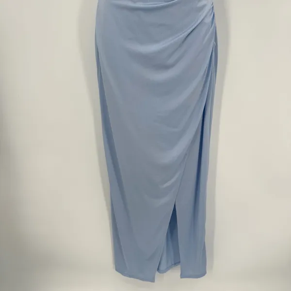 Popilush Dress Womens S Blue Formal Gown Shapewear Ruched Off Shoulder Strap NEW - Image 6