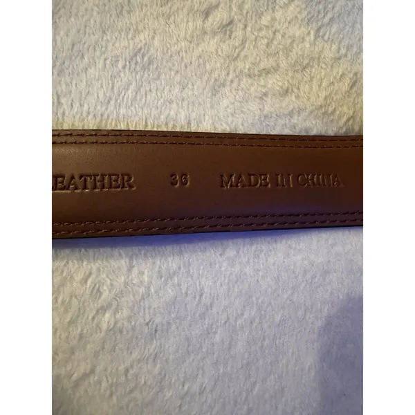 IZOD Black & Brown SILVER BUCKLE BELT Women's Size 36 - Image 5