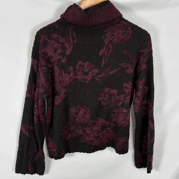 White House | Black Market Purple Wide Sleeve Mock Neck Sweater Size Medium - Image 4