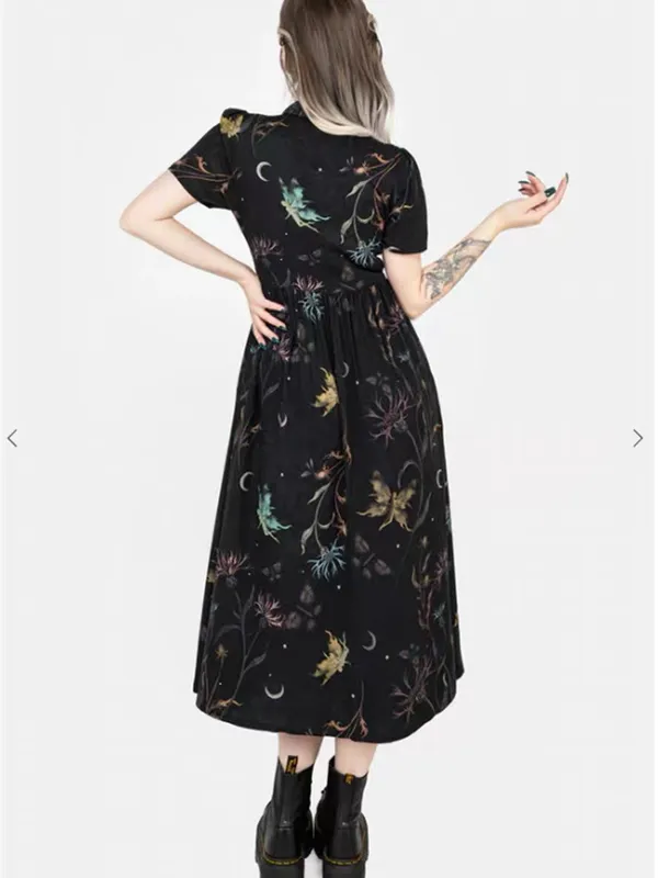 Disturbia Rosanella Floral Print Midi Shirt Dress, US6 - Image 3