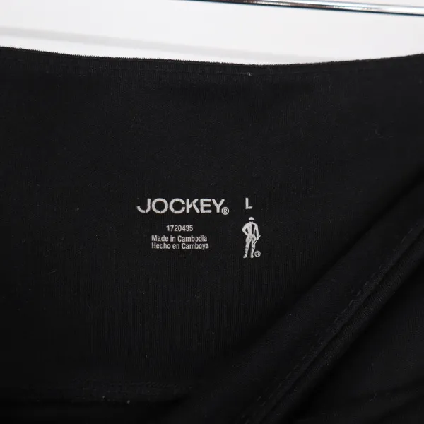 Jockey Pants Womens L JL0899 Activewear Black Crossover Waist Pocket Excellent - Image 2