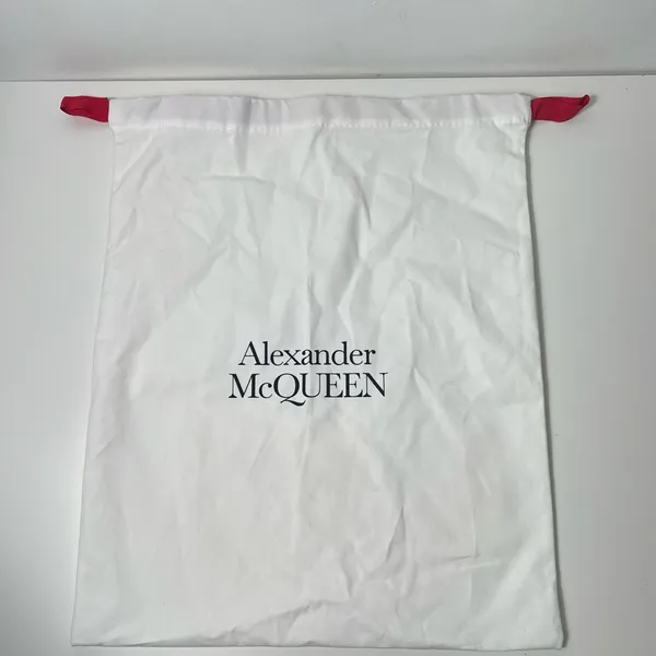 Alexander McQueen AMQ Authentic Large White Cotton Purse Bag Shoe Dustbag - Image 2