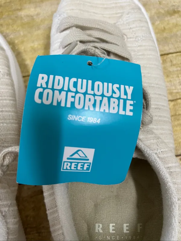 NWT Reef Beige Knit Neptune Alanna Lace-Up Sneakers size 7 - Image 5