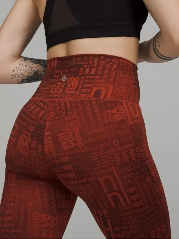 Lululemon Wunder Train High-Rise Crop 23" Lululemon Ombre Red Multi - Image 3