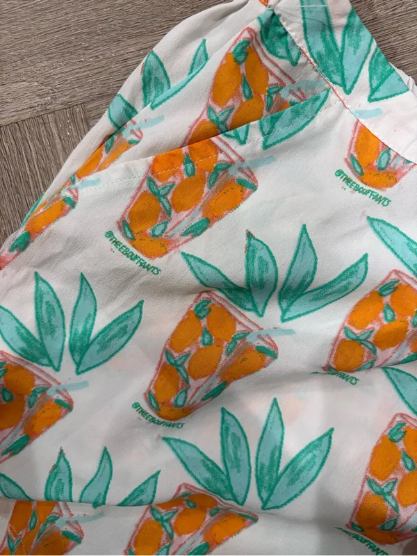 Bouffants and Broken Hearts Tropical Cocktail Pajama Set Size M - Image 7