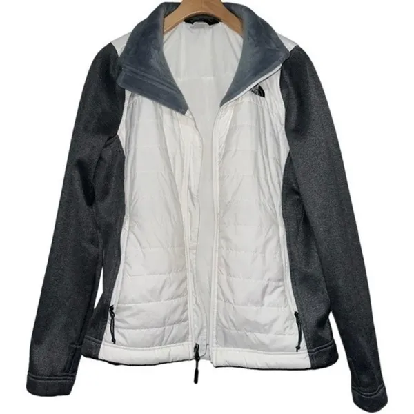 THE NORTH FACE Women's Size M White Charcoal Gray ThermoBall Activewear Jacket - Image 2