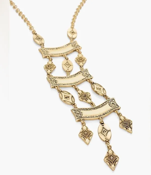 NEW Chico’s Mia Ladder Necklace in Gold , New without Tag SOLD OUT - Image 2