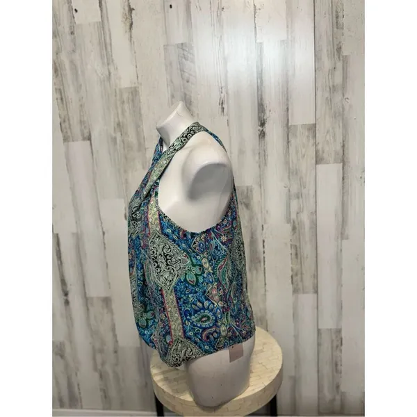 Green and blue blouse size medium Green - Image 4