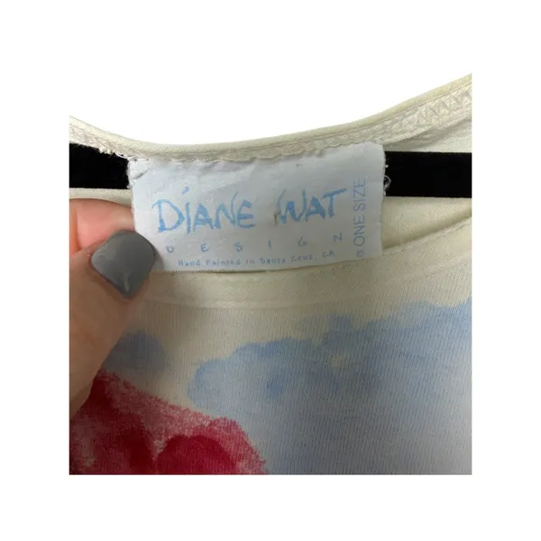 Diane Wat Vintage Hand Painted Santa Cruz Short Sleeve Shirt One Size- READ - Image 8