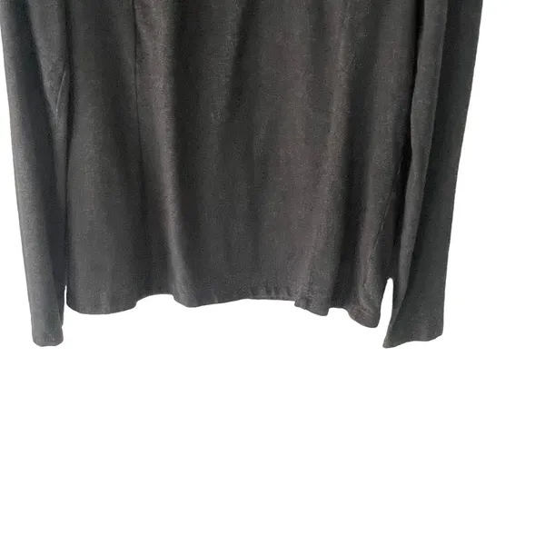 Eddie Bauer Women's Size‎ Small Petite Soft Grey Baselayer Turtle Neck Top - Image 3