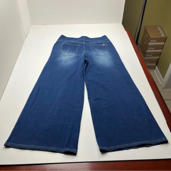 Halara Flex Women High Waisted Pocket Baggy Wide Leg Pull-On Stretch Jean XL NEW - Image 14