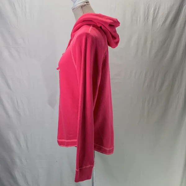 Hollister Pink Surf Pullover Hoodie Size Medium - Image 4