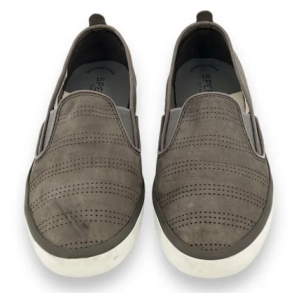 Sperry Top Sider Sailor Twin Gore Grey Perforated Slip On Sneaker Women’s Size 8 - Image 2