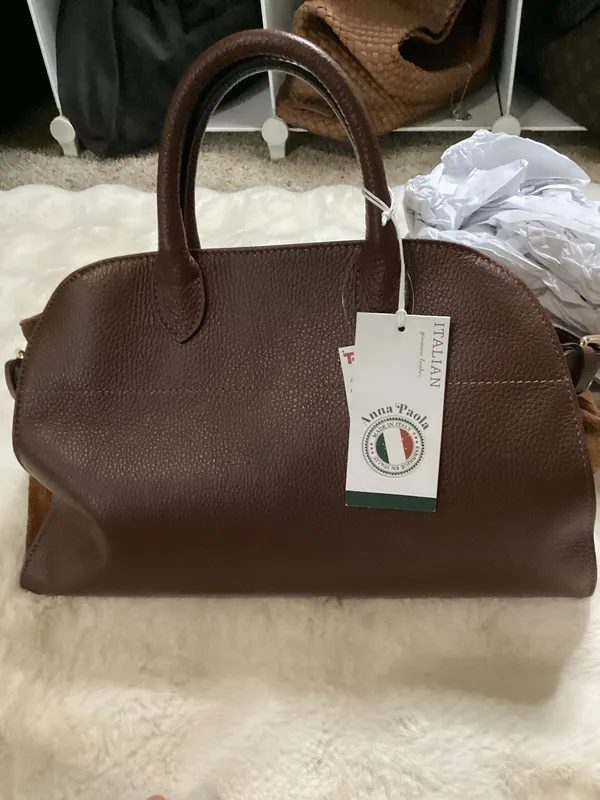 Nwt Anna Paola Leather Satchel - Image 5