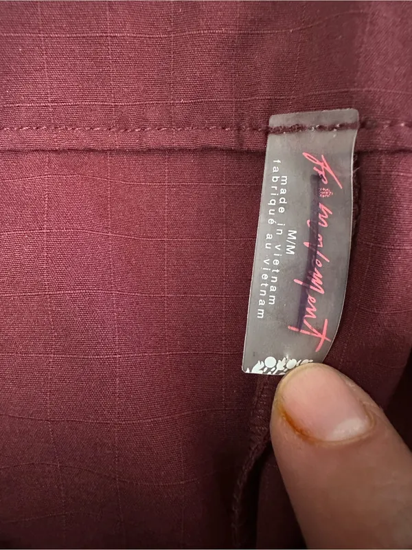 115 FP Movement by Free People Burgundy Cargo Skort med - Image 7