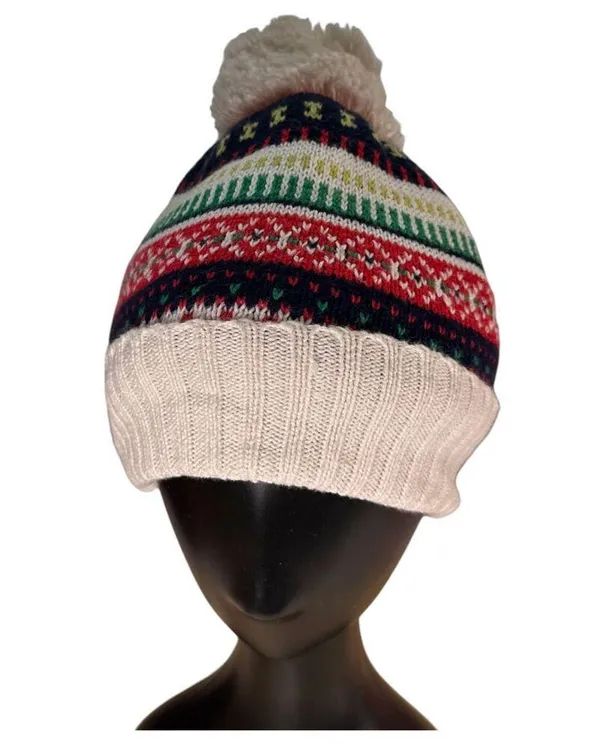Aerie Knit Stripe Pom Pom Beanie One Size - Image 7
