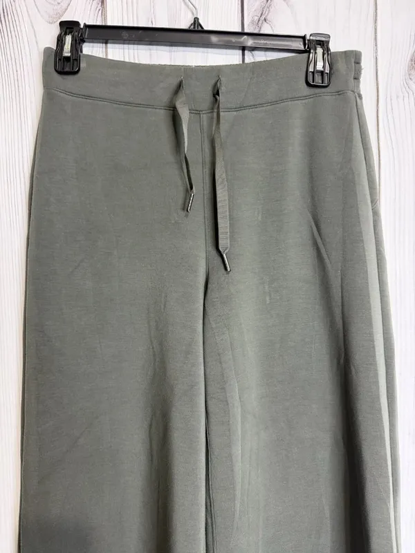Spanx Air Essentials Wide Leg Pants Women's XL Dark Green Drawstring Lounge Soft - Image 2