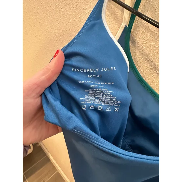 Sincerely Jules Active Womens Blue Cutout Back Athletic Dress Size M JD9211861‎ - Image 3