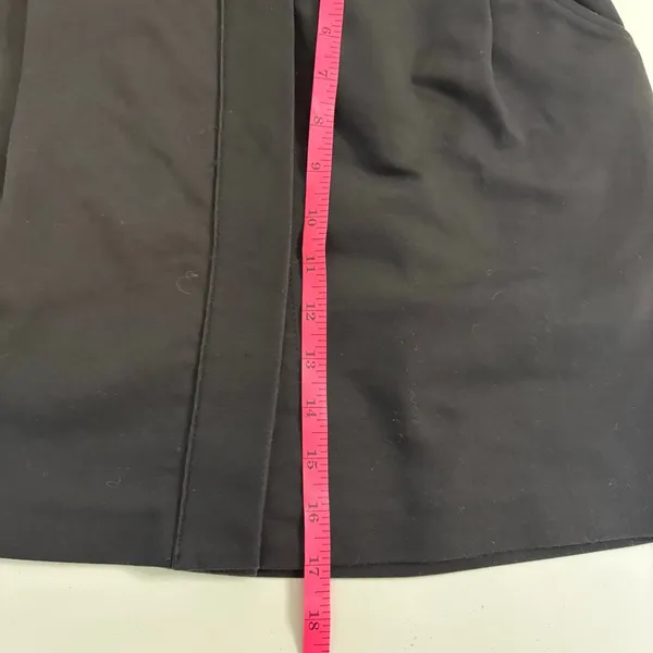 Zara TRF Black Paperbag Waist‎ Mini Skirt with Tortoiseshell Belt Size Medium - Image 7