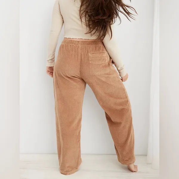 Aerie Corduroy Low Rise Pant in Cappuccino Small - Image 2
