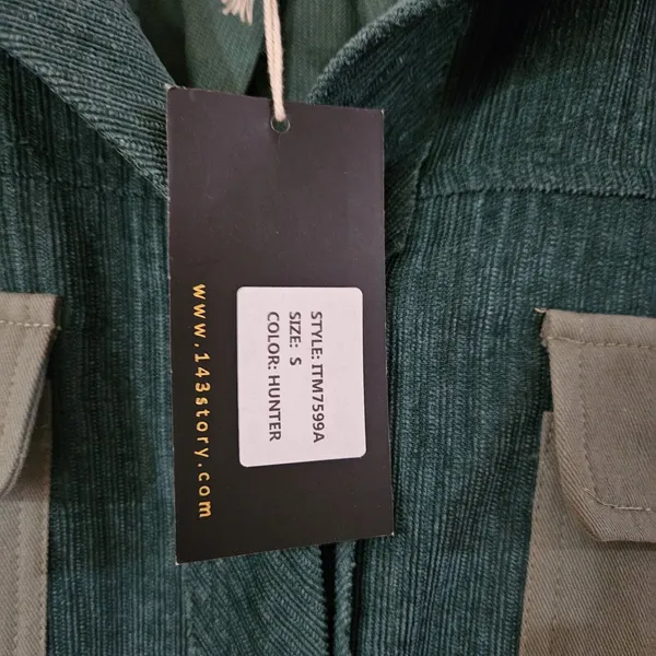143 Story Hunter Contrast Corduroy Oversized Jacket Shacket Size Small - Image 2