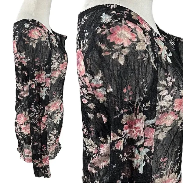 Denim & Supply Ralph Lauren Ethereal Dainty Cottage Floral Lace Y2K Medium - Image 6