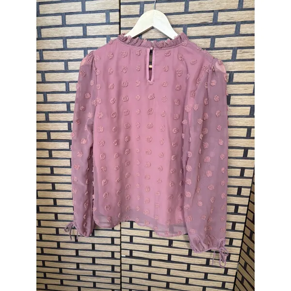 Liumilac Mauve Blouse‎ Size Medium Pink - Image 2