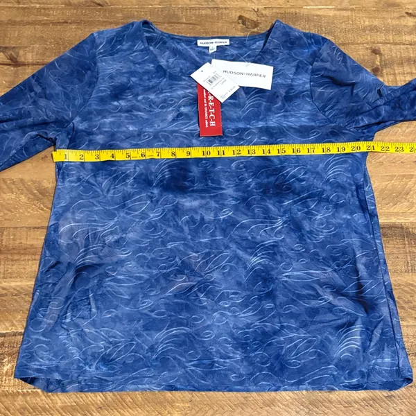 Hudson Harper 3/4 Tie Grommet Sleeve Blue Women's Top NWT - Image 8