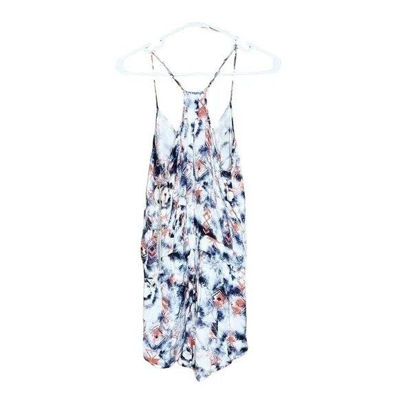 Ocean Drive Tie Dye Surfer Boho Wrap‎ Front Cami Romper Festival Beach Summer - Image 3