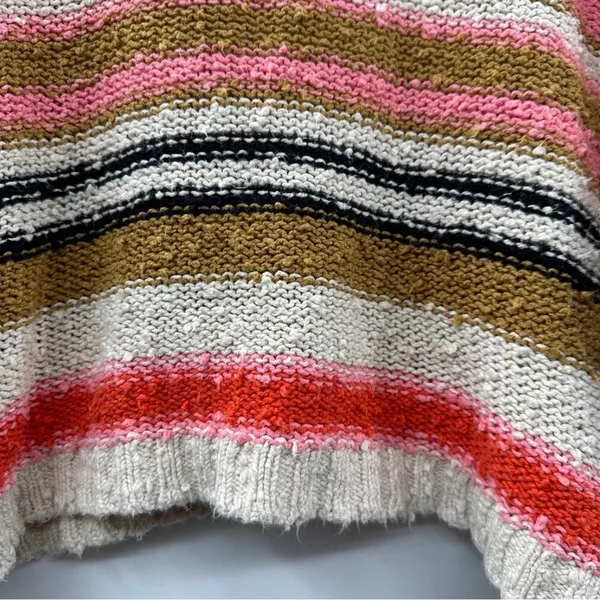 Billabong Easy Going Multicolor Chunky Knit Long Sleeve‎ Cropped Sweater Sz XS - Image 9