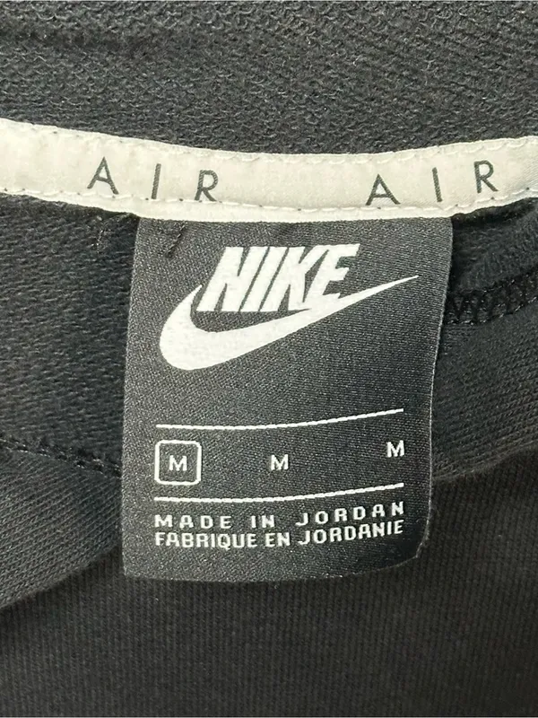 Nike Air Women’s Cropped Hoodie Black Pullover Sweatshirt Logo Pocket Size M - Image 6