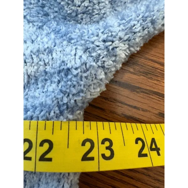 Softies Sweater Dress Womens L Blue Marled Knit Long Sleeve Crew Neck Midi Cozy - Image 4