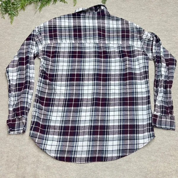 Garage Grunge 90s Inspired Lightweight Flannel Soft EUC Sz M Plaid Y2K Nostalgia Cotton - Image 2