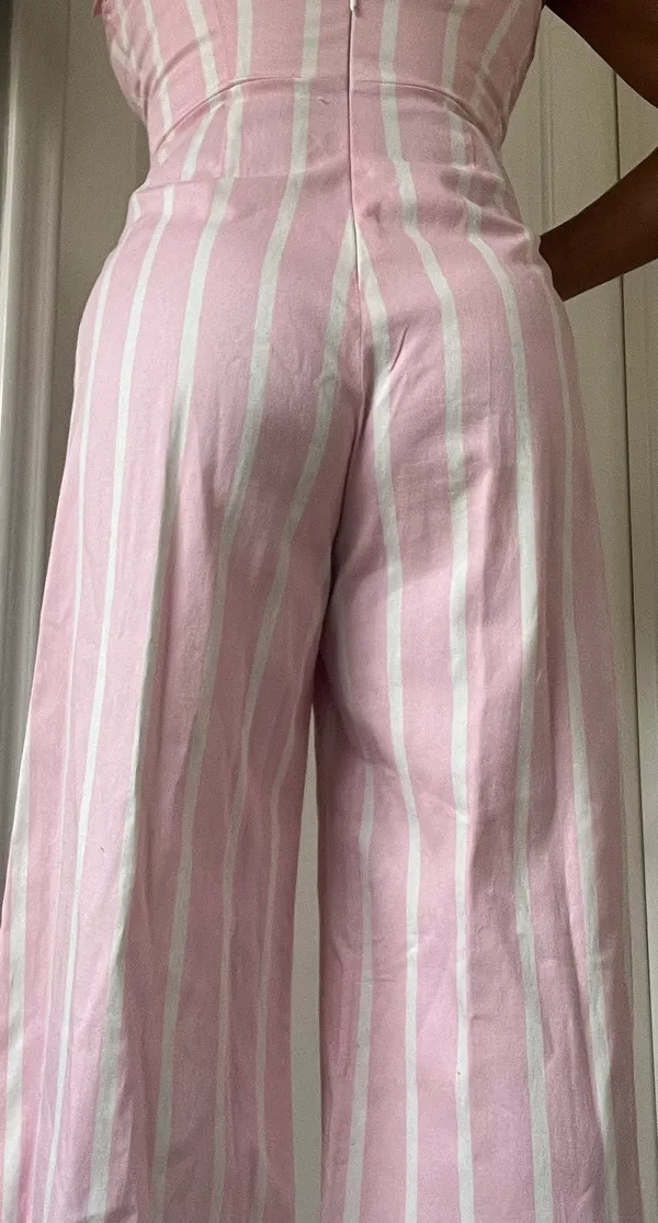 Gianni Bini, Pink And White Striped Jumpsuit - Image 3