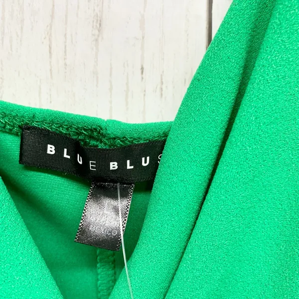 Blue Blush Dress Women Size Large Green V-Neck Twist‎ Front Spaghetti Strap Mini - Image 2