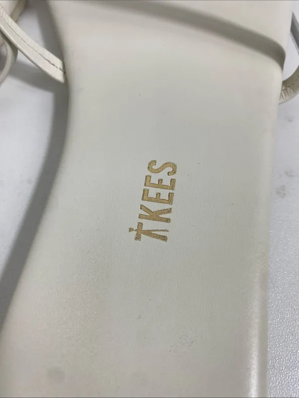 TKEES Cream Double-strap Minimal Slide Sandals Size 11 US - Image 12
