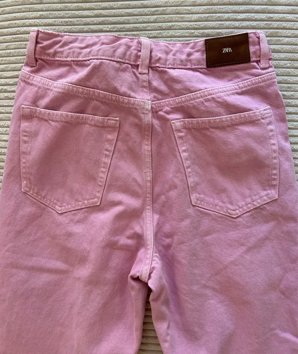 Size 6 Zara Pink Jeans - Image 3