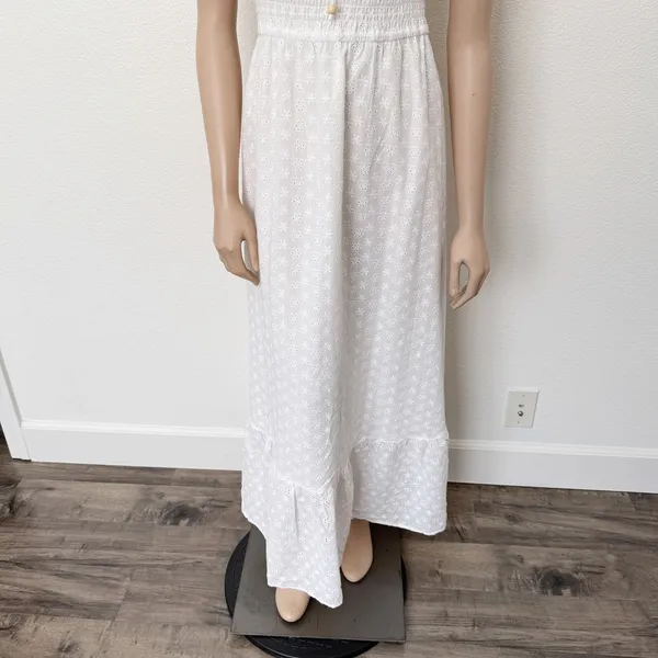 [Billy J] Tania White Eyelet Lace Puff Sleeve Square Neck Midi Dress NWT Size 16 - Image 8