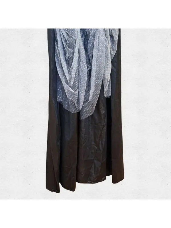 Leg Avenue Victorian Ball Gown Costume Black Gray Dress Large Goth Evil Queen - Image 5