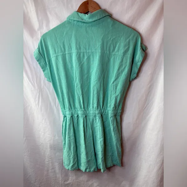 She + Sky Aqua Romper Size Medium - Image 4