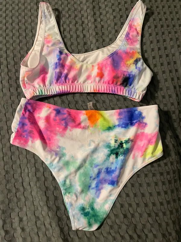 Tie Dye High Waisted Bikini Set Multiple Size XL - Image 2