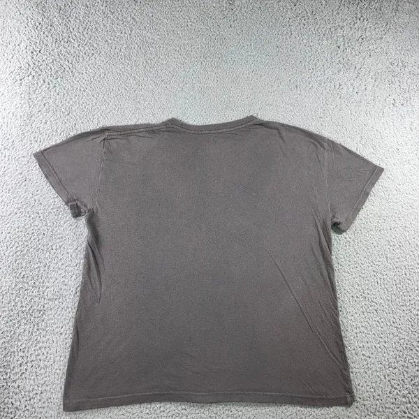 The Rolling Stones‎ Graphic Tee Women L Grey Tongue Logo Oversized Boxy Band Tee - Image 2