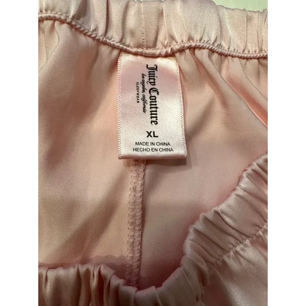 Juicy Couture Pink Satin Sleepwear Set – Size XL - Image 3